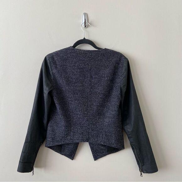 Banana Republic-Wool Blend Tweed Moto Cropped Jacket - Picture 5 of 10